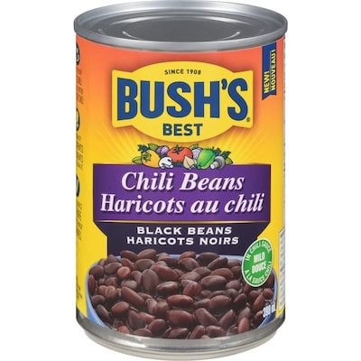 Bush’s Best Haricots Noir pour sauce Chili douce 398 ml, 0,70 $/100ml