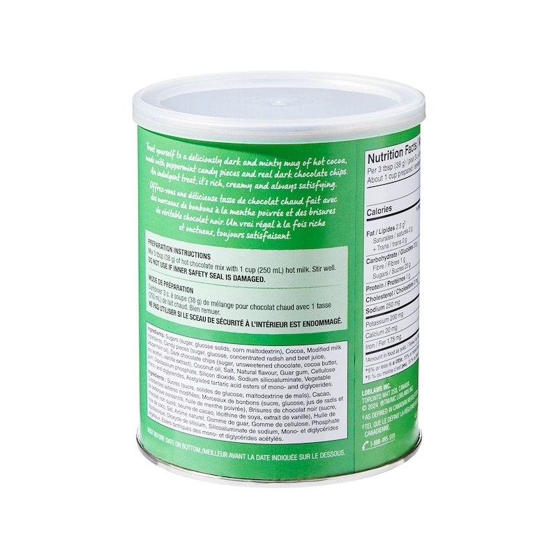 Dark Chocolate Peppermint Candy Hot Cocoa Mix