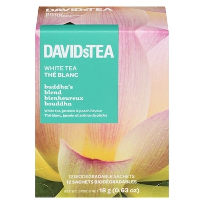DAVIDsTEA Thé blanc bienheureux bouddha 18 g, 61,06 $/100g