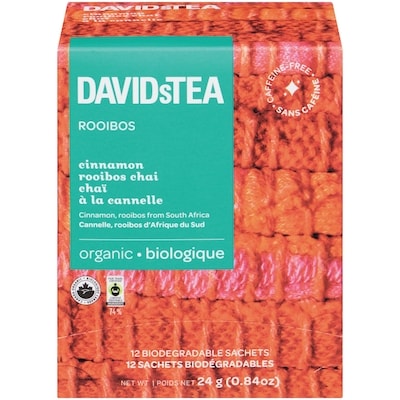 DAVIDsTEA Chai rooibos à la cannelle biologique 24 g, 37,50 $/100g