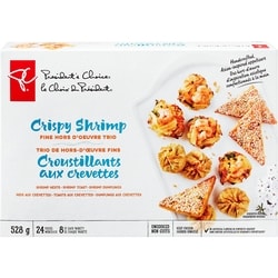 President's Choice Crispy Shrimp Fine Hors D'Oeuvre Trio 528 g, $3.22/100g