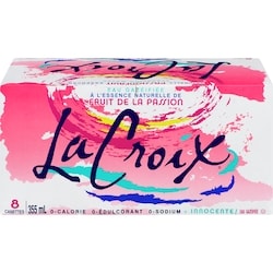Lacroix Beverage Boisson d'eau gazeuse à l'essence naturelle de fruit de la passion 8x355.0 ml, 0,21 $/100ml