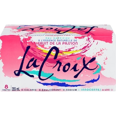 Lacroix Beverage Boisson d'eau gazeuse à l'essence naturelle de fruit de la passion 8x355.0 ml, 0,21 $/100ml
