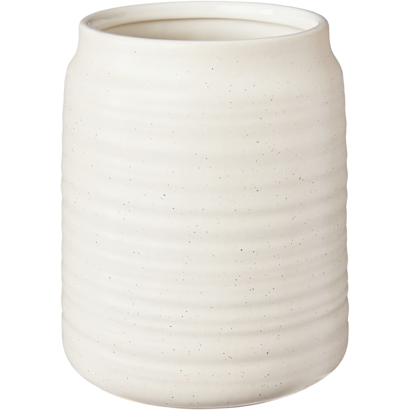 Ribbed Speckle Crock