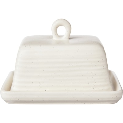 Life at Home Ribbed Speckle Butter Dish 1 ea, $11.00/1ea