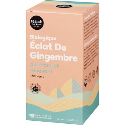 Thé vert biologique éclat de gingembre
