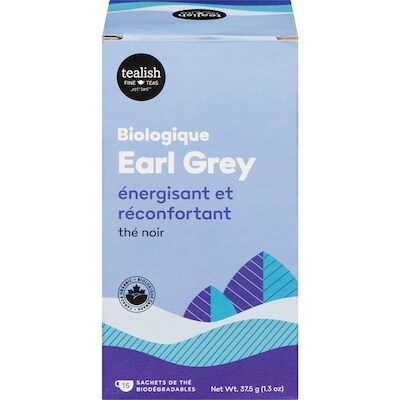 Tealish Thé noir biologique earl grey 37.5 g, 29,31 $/100g
