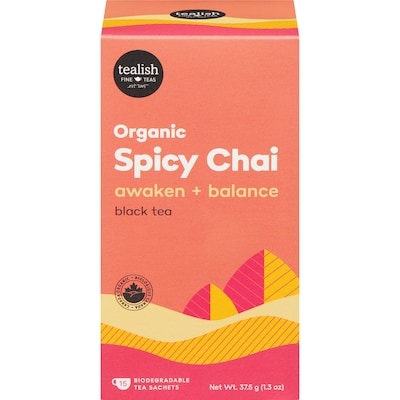 Tealish Black Tea Organic Spicy Chai 37.5 g, $29.31/100g