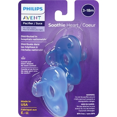 Philips Pacifier Soothie Heart 3-18m 2 ea, $4.25/1ea
