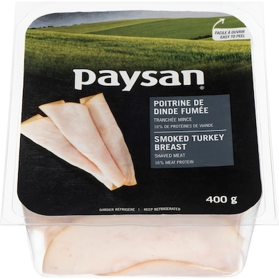Paysan Smoked Turkey Breast Shaved Meat 400 g, $2.50/100g