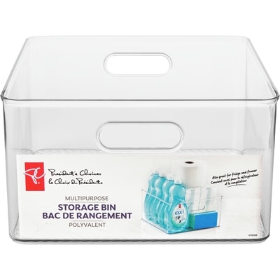le Choix du Président Grand bac de rangement polyvalent carré, acrylique transparent 1 ea, 11,50 $/1ch