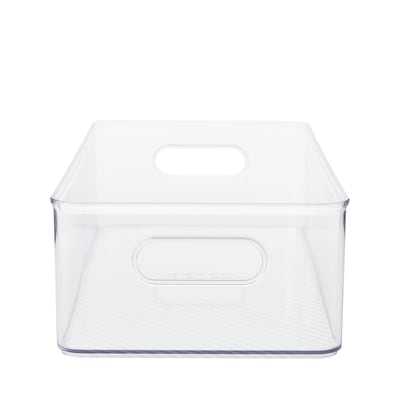 Bac de rangement polyvalent rectangulaire, acrylique transparent