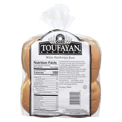 Foodfest White Hamburger Buns 379 g, $1.00/100g