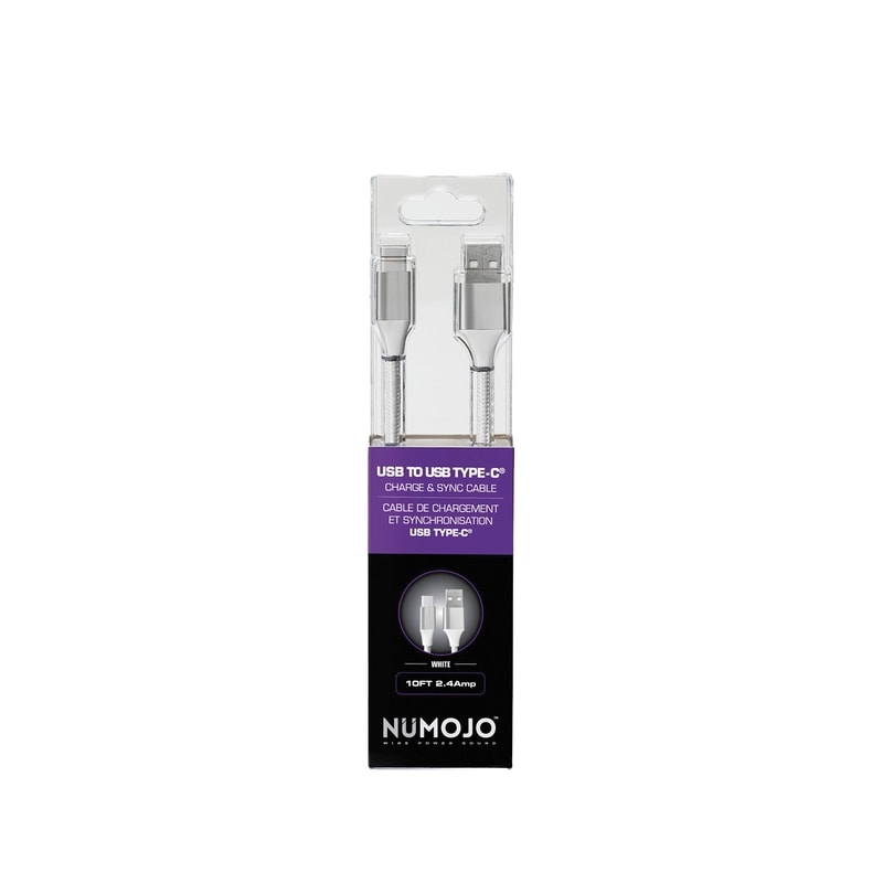 Type-C Cable, White, 10 Ft