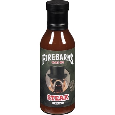 Fire Barns Sauce bbq steak 350 ml, 2,00 $/100ml