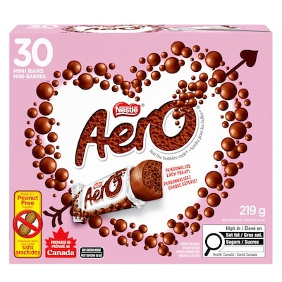 Aero Aero Valentine Mini Bars, Milk Chocolate 219 g, $4.57/100g