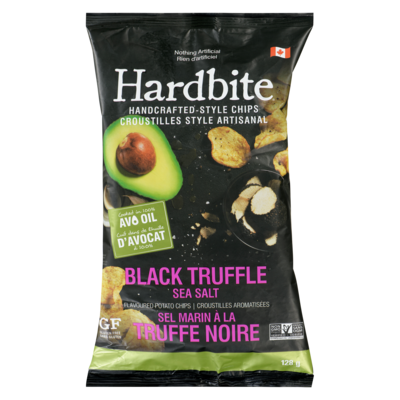 Hardbite Handcrafted-Style Chips Black Truffle Sea Salt Potato Chips 128 g, $3.19/100g
