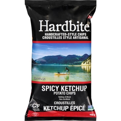 Hardbite Croustilles style artisanal croustilles ketchup épicé 150 g, 3,33 $/100g