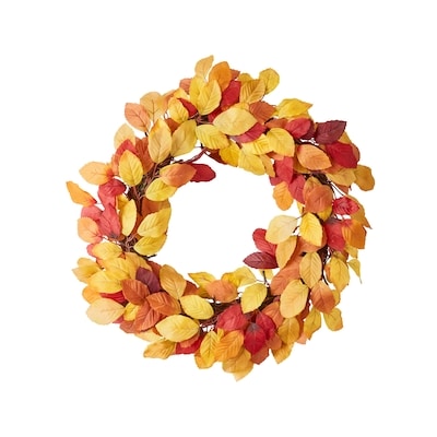 null 22-inch Light up Harvest Birch Leaves Wreath  1 ea, $39.00/1ea