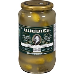 Bubbies Kosher Dill Pickles 1 l, $1.30/100ml