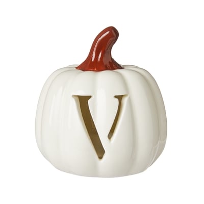 null Citrouille lumineuse avec monogramme – lettre V 1 ea, 5,00 $/1ch