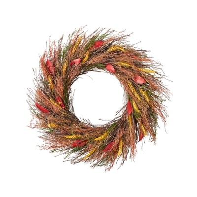 null 22-inch Harvest Twigs & Grasses Wreath   1 ea, $39.00/1ea