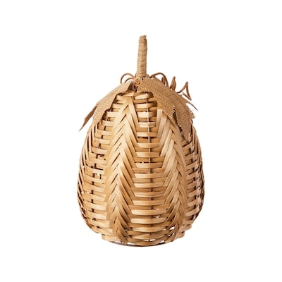 null 8-inch Light up Herringbone Pumpkin -Light Ratten  1 ea, $15.00/1ea