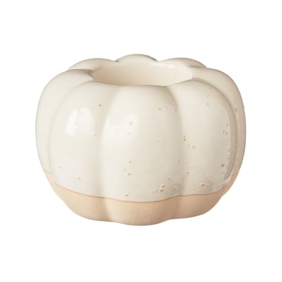 null 4-inch Harvest Pumpkin Tealight Holder   - Ivory 1 ea, $5.00/1ea
