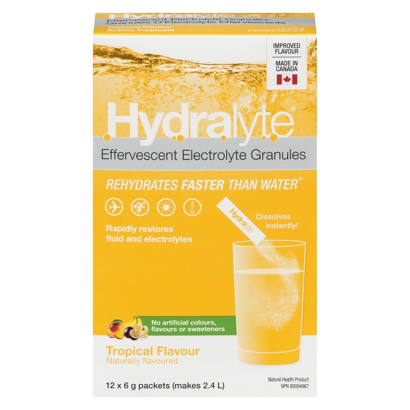 Effervescent Electrolyte Granules Tropical Flavour