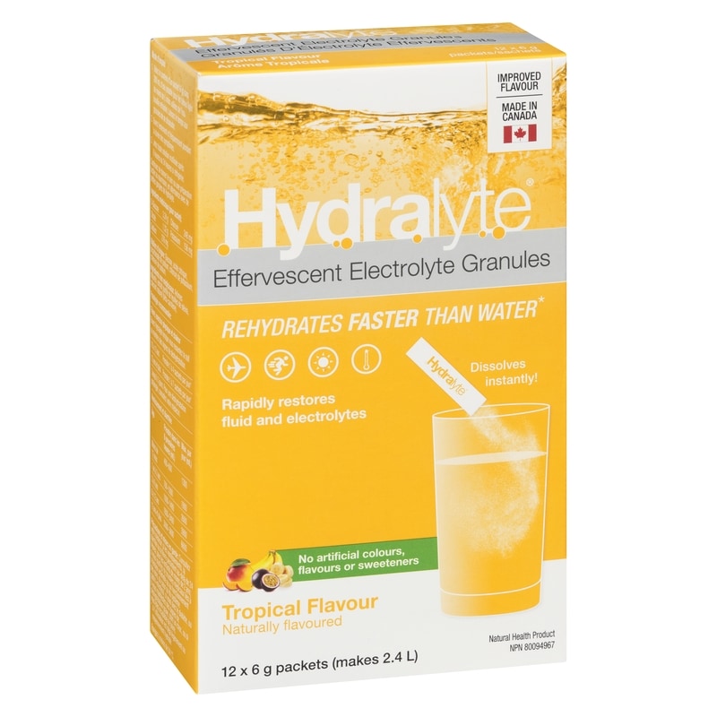 Effervescent Electrolyte Granules Tropical Flavour