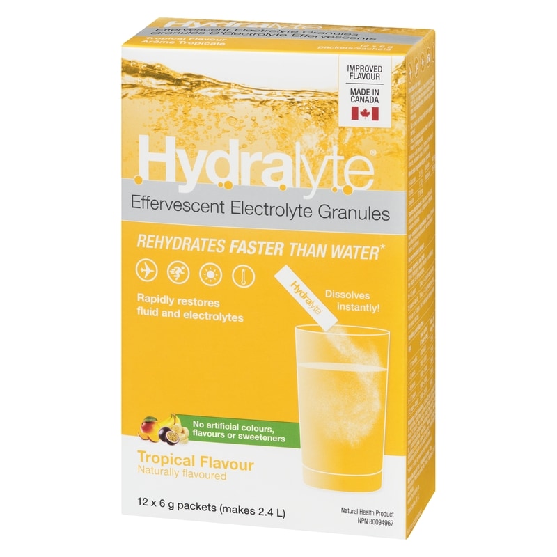 Effervescent Electrolyte Granules Tropical Flavour