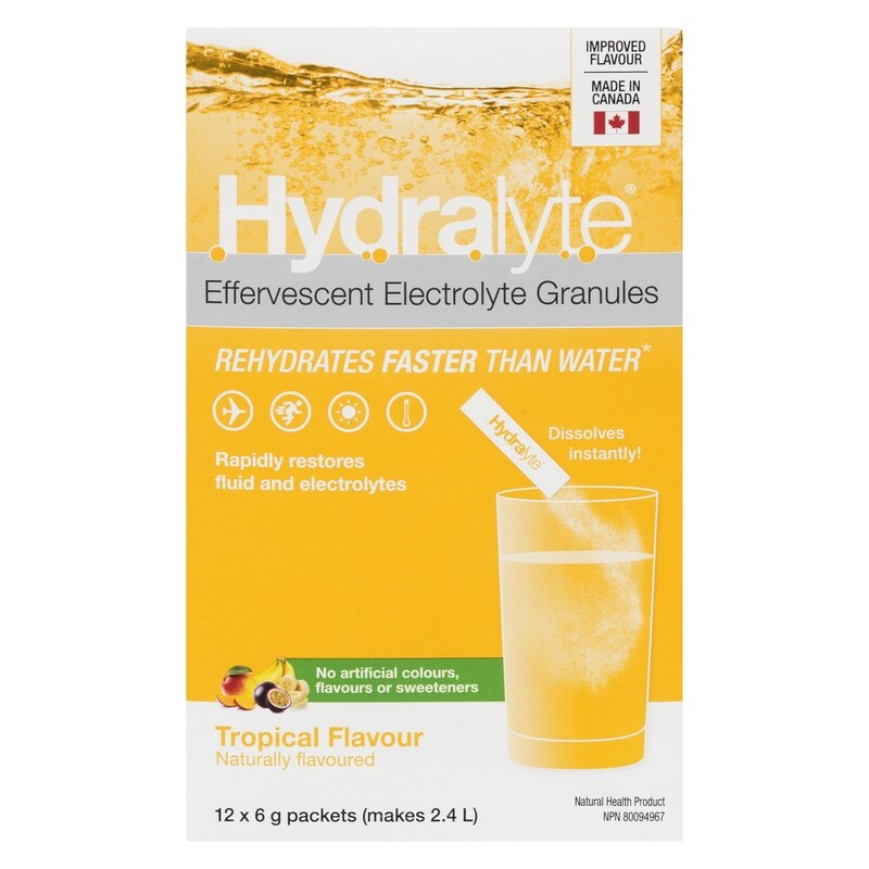 Effervescent Electrolyte Granules Tropical Flavour