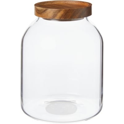 le Choix du Président Petit contenant en verre avec couvercle en acacia 1 ea, 14,00 $/1ch