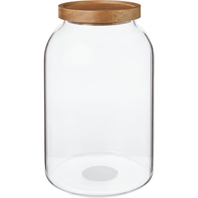 le Choix du Président Grand contenant en verre avec couvercle en acacia 1 ea, 18,00 $/1ch