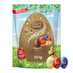 Lindt LINDOR Assorted Chocolate Eggs and Mini Eggs Bag - 551 g