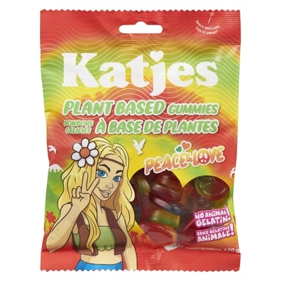 Katjes Plant Based Gummies Candy Peace & Love 170 g, $2.05/100g