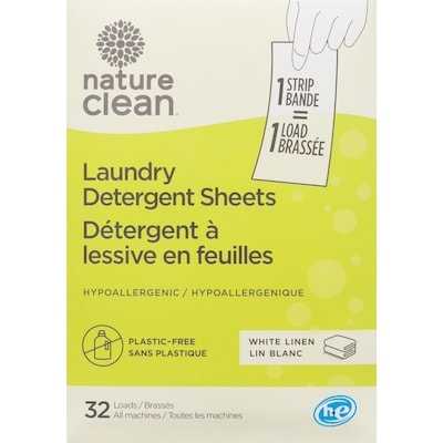 Nature Clean Laundry Detergent Sheets White Linen 32 ea, $0.31/1ea