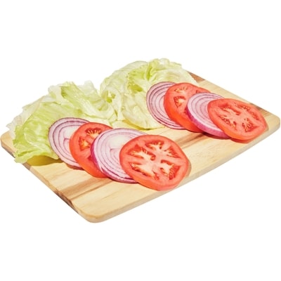 null Garnitures pour hamburgers au légumes, paquet de 2 465 g, 0,64 $/100g