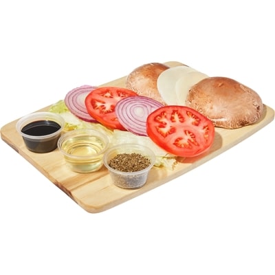 null Burger de champignons portobello à griller, paquet de 2 584 g, 1,71 $/100g