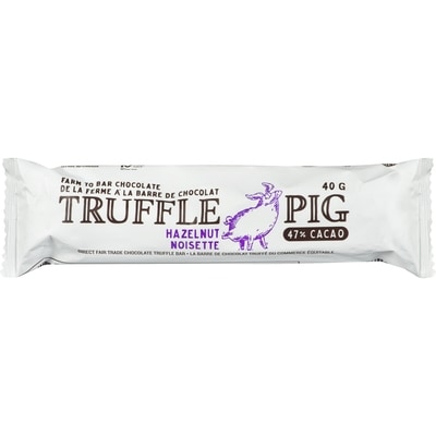 Truffle Pig Direct Fair Trade Chocolate Truffle Bar Milk Hazelnut 47% Cacao 40 g, $12.48/100g