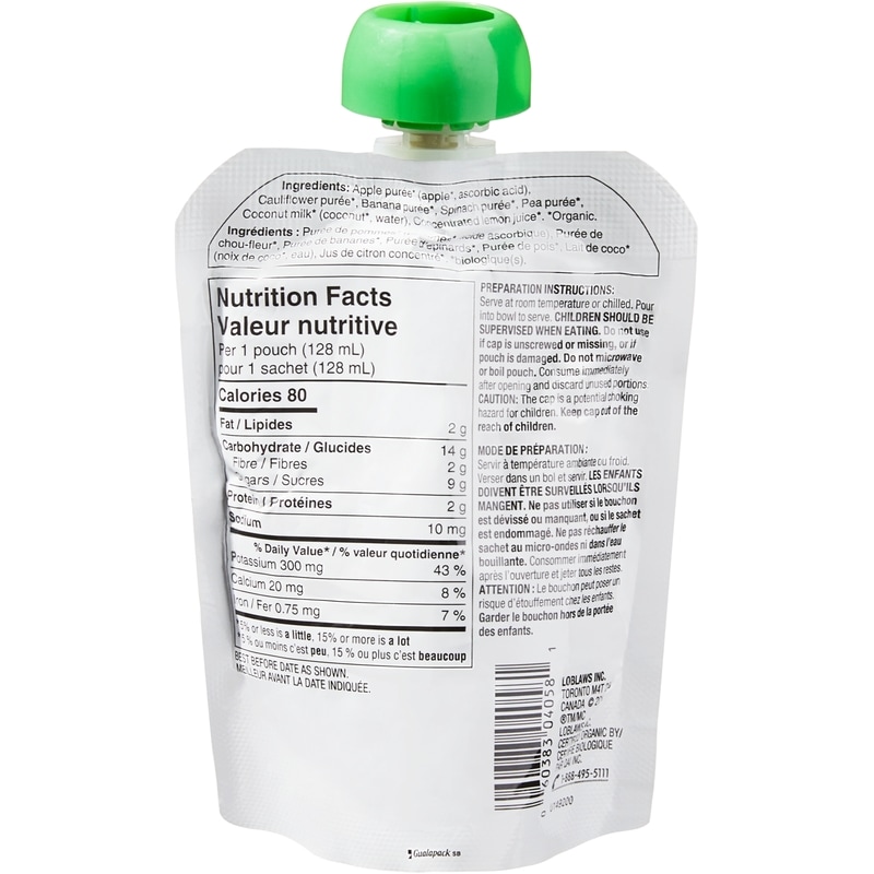 Fruit, Green Veggies and Cauliflower Baby Food