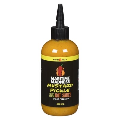 Maritime Madness Secret Weapon Hot Sauce Mustard Pickle 275 ml, $4.36/100ml
