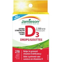 Jamieson Extra Fort Gouttes de Vitamine D3 8.6 ml, 255,70 $/100ml