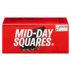 Midday Squares Fonctionnelle chocolat barre (caisse) 12x33.0 g, 7,57 $/100g