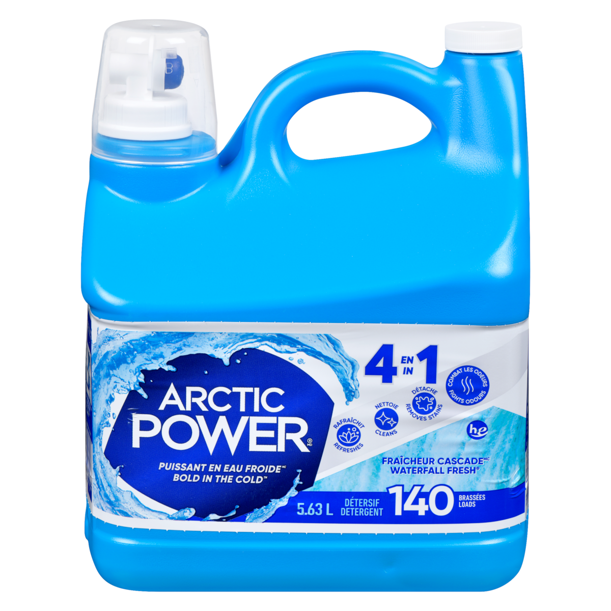 Détergent pour la lessive, Fraîcheur Cascade, 140 charges de lavage