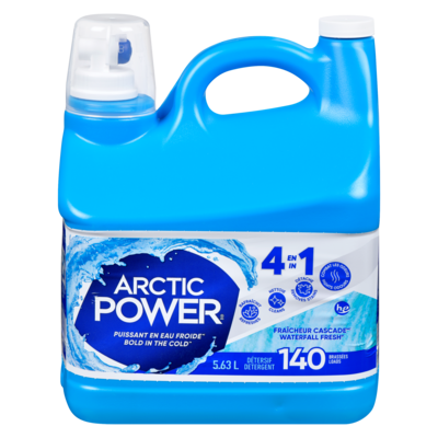 Arctic Power Détergent pour la lessive, Fraîcheur Cascade, 140 charges de lavage 5.63 l, 0,26 $/100ml
