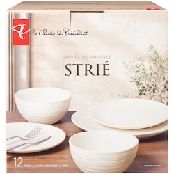 le Choix du Président Service de vaisselle Strié – 12 pièces 1 ea, 60,00 $/1ch
