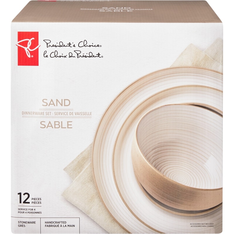 12-Piece Sand Dinnerware