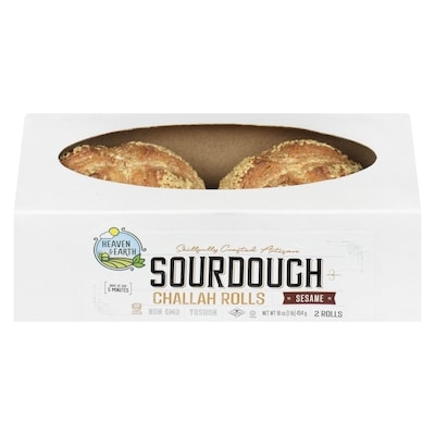 Heaven & Earth Sourdough Challah Rolls Sesame 454 g, $3.52/100g