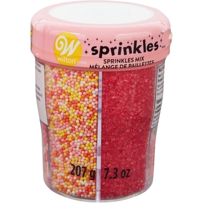Wilton Mélange de paillettes rose, jaune et blanc 6 cellules, 7,30 oz 207 g, 4,34 $/100g
